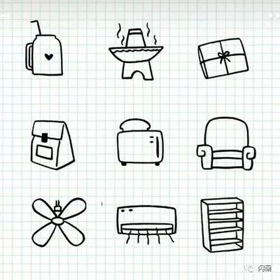81幅超可爱的日常简笔画 让生活用品跃然纸上